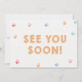 German Shepherd Pawty Puppy Birthday Pink Foto Einladung (Rückseite)