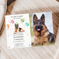 German Shepherd Pawty Puppy Birthday Pink Foto