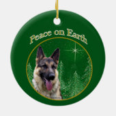 German Shepherd Peace Keramik Ornament (Hinten)