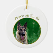 German Shepherd Peace Keramik Ornament (Vorne)