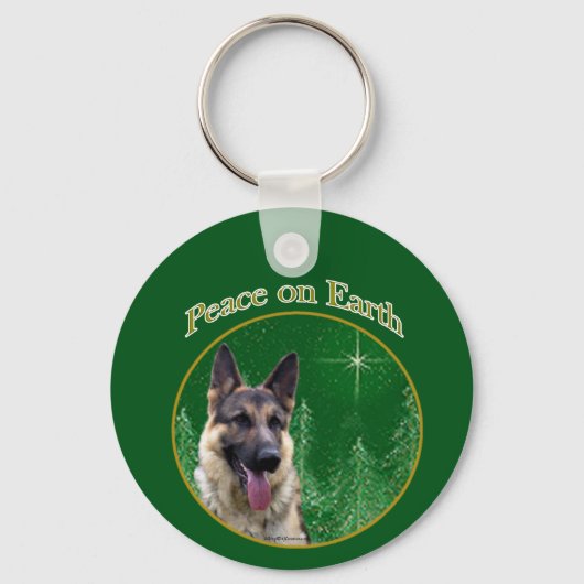 German Shepherd Peace Schlüsselanhänger (Vorderseite)