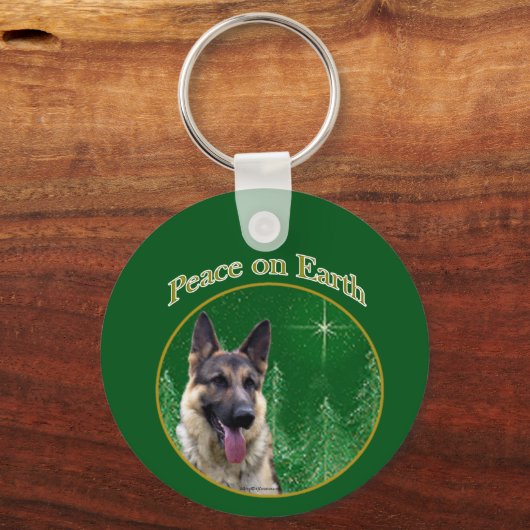 German Shepherd Peace Schlüsselanhänger (Vorderseite)