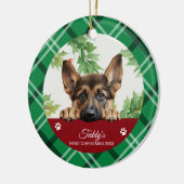 German Shepherd Personalisiert First Christmas Keramik Ornament (Links)