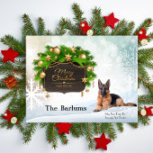 German Shepherd Personalisiert Weihnachtsgrüße Feiertagspostkarte