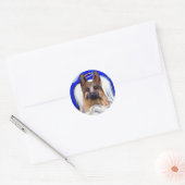 German Shepherd PET ANGEL Runder Aufkleber (Umschlag)