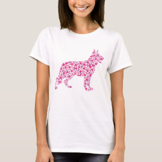 German Shepherd Pink Hearts T-Shirt
