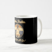 German Shepherd Pitter Patter Dog Lover Vintag Kaffeetasse (VorderseiteRechts)