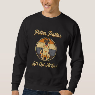German Shepherd Pitter Patter Dog Lover Vintag Sweatshirt