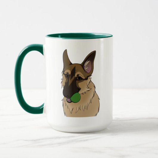 German Shepherd Play Time mit Ball Tasse (Links)