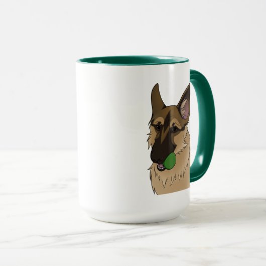German Shepherd Play Time mit Ball Tasse (VorderseiteRechts)