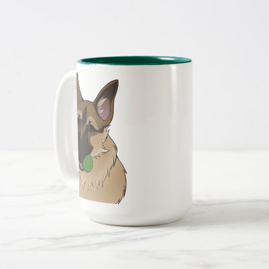 German Shepherd Play Time mit Ball Tasse (Vorderseite Links)