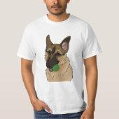 German Shepherd Play Time with Ball T-Shirt (Vorderseite)