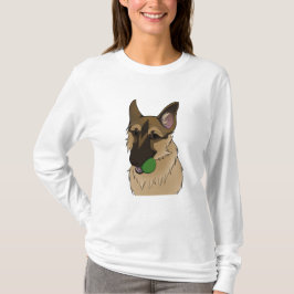 German Shepherd Play Time with Ball T-Shirt