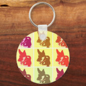 German Shepherd PopArt Schlüsselanhänger (Vorderseite)