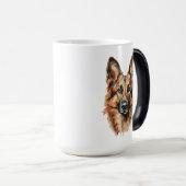 German Shepherd Portrait Black Accent Mug Verwandlungstasse (VorderseiteRechts)