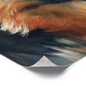 German shepherd portrait watercolor poster (Ecke)