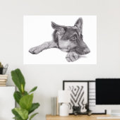 German Shepherd Poster (Heimbüro)