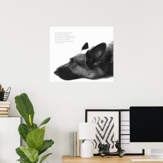 German Shepherd Poster (Heimbüro)