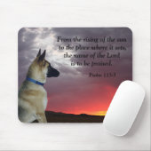 German Shepherd Psalm Mouse Pad Mousepad (Mit Mouse)