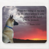 German Shepherd Psalm Mouse Pad Mousepad (Vorne)