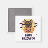 German Shepherd Pumpkin Hunde Happy Halloween Magn Magnet (Vorderseite/Rückseite)