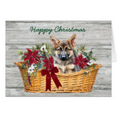 German Shepherd Puppy Basket Holiday (Vorderseite (Horizontal))