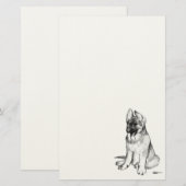 German Shepherd Puppy Briefpapier (Vorne/Hinten)