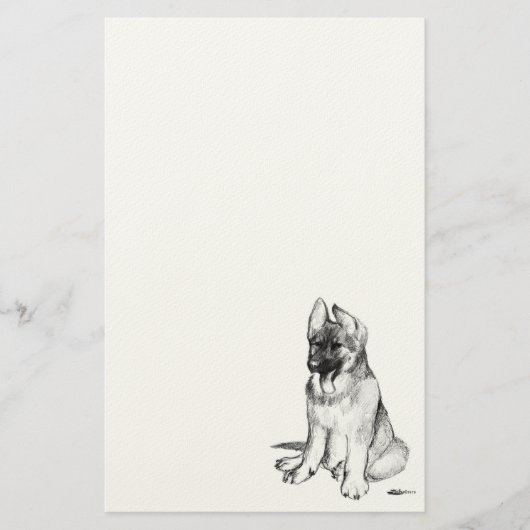 German Shepherd Puppy Briefpapier (Vorderseite)