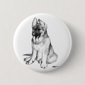 German Shepherd Puppy Button (Vorderseite)
