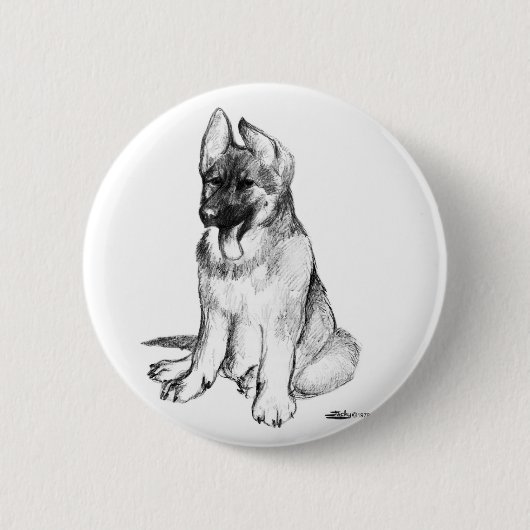 German Shepherd Puppy Button (Vorderseite)