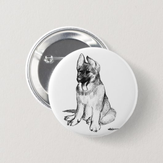 German Shepherd Puppy Button (Vorne & Hinten)