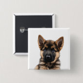 German Shepherd Puppy Button (Vorne & Hinten)