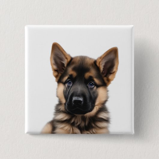German Shepherd Puppy Button (Vorderseite)