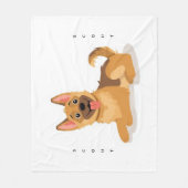 German Shepherd Puppy Cute Illustration Fleecedecke (Vorderseite)