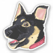 German Shepherd Puppy Dog Lover Aufkleber (Vorderseite)