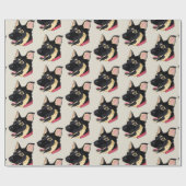 German Shepherd Puppy Dog Lover Geschenkpapier (Flach)