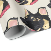 German Shepherd Puppy Dog Lover Geschenkpapier (Rolleneckpunkt)