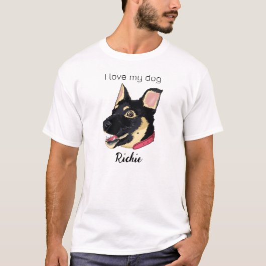 German Shepherd Puppy Dog Lover T-Shirt (Vorderseite)