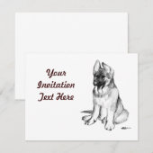 German Shepherd Puppy Einladung (Vorne/Hinten)