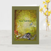 German Shepherd Puppy Fantasy Dog Photo Card Karte (Gelbe Blume)