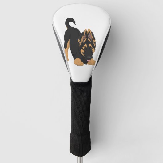German Shepherd Puppy Golf Headcover (Vorderseite)