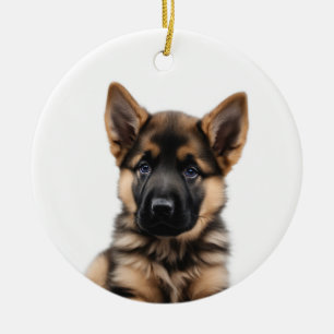 German Shepherd Puppy Keramik Ornament