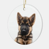 German Shepherd Puppy Keramik Ornament (Links)