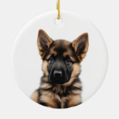German Shepherd Puppy Keramik Ornament (Hinten)
