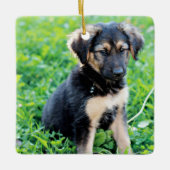 German Shepherd Puppy Keramikornament (Vorderseite)