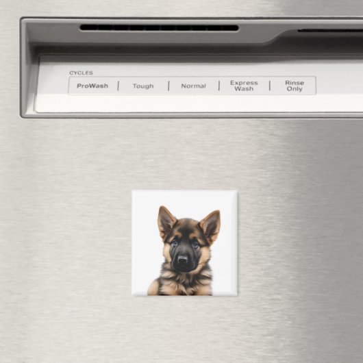 German Shepherd Puppy Magnet (In Situ (Geschirrspüler))