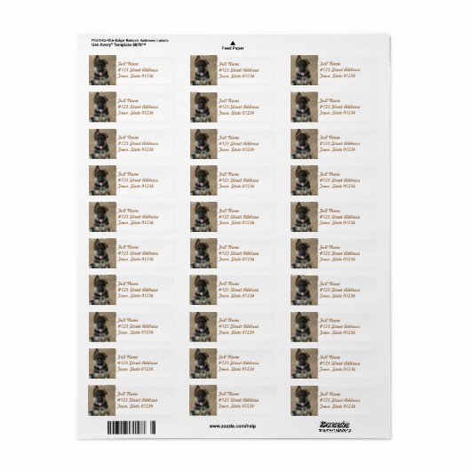 German Shepherd Puppy Mailing Label (Vorne)