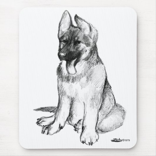German Shepherd Puppy Mousepad (Vorne)