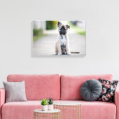 German Shepherd Puppy on Footpath Leinwanddruck (Insitu (Wohnzimmer))