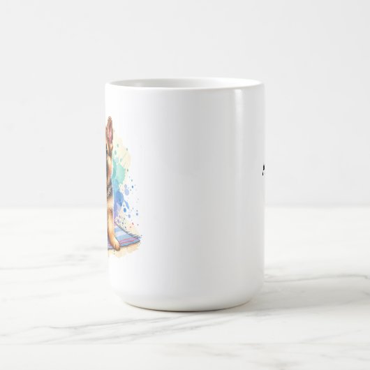German Shepherd Puppy Personalisiert Kaffeetasse (Mittel)